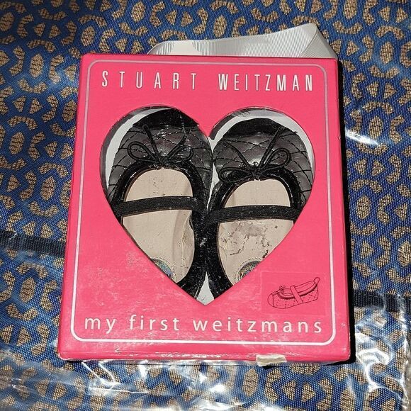 New My First Stuart Weitzmans Baby Chippy 2 SlipOn Soft Bottom Crib Shoes Size 4 - Picture 2 of 9